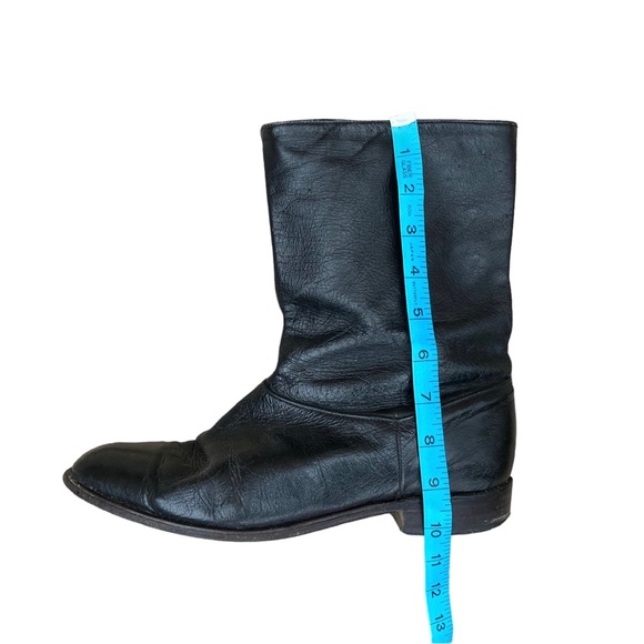 Boulet mens sz 8.5 black leather boots dude boots cowboy boots made in Canada - Picture 7 of 10